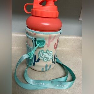 HydroJug 73oz with Cactus Design and Teal Strap